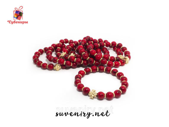 Браслеты на руку с крестом из натурального камня Браслеты на руку с крестом из натурального камня