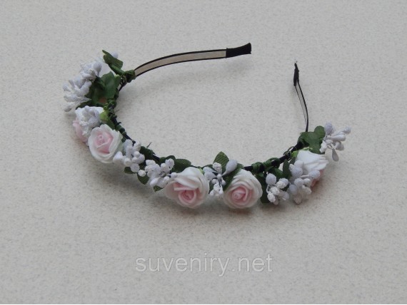 Веночек-обруч с розами