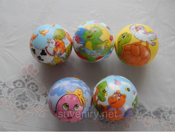 Детские мягкие мячики с мультяшками