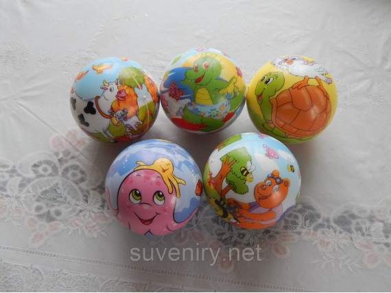 Детские мягкие мячики с мультяшками