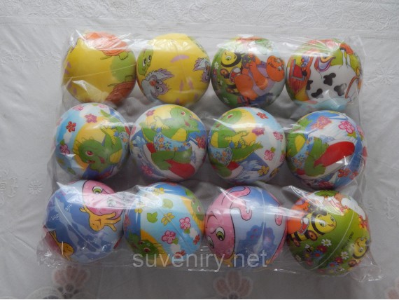 Детские мягкие мячики с мультяшками