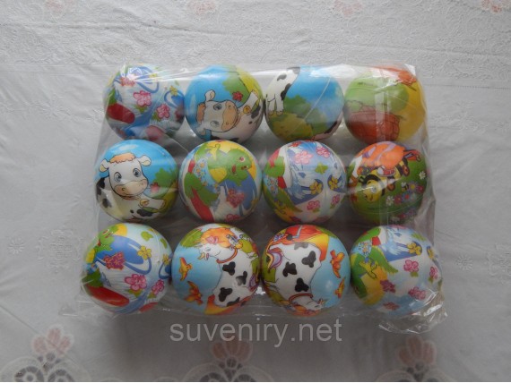 Детские мягкие мячики с мультяшками