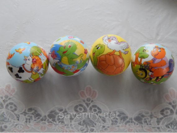 Детские мягкие мячики с мультяшками