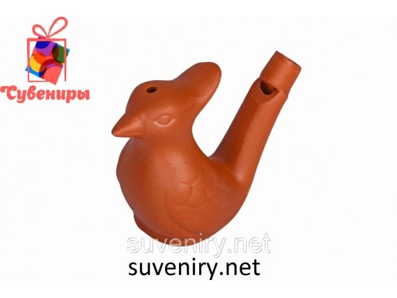 Свистулька водяная глиняная сувенирная