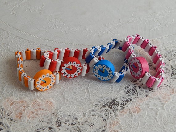 Детские деревянные часы наручные