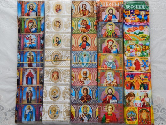 Наклейки на пасхальные яйца с иконами отличного качества