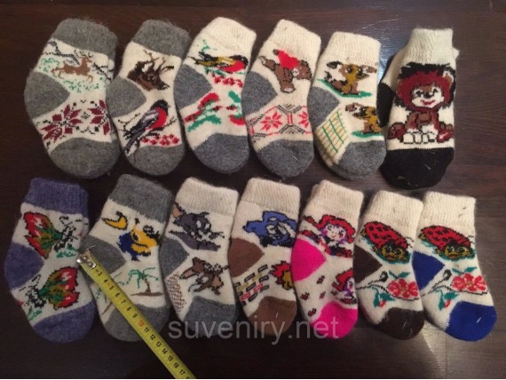 Детские теплые ангоровые носочки разные рисунки