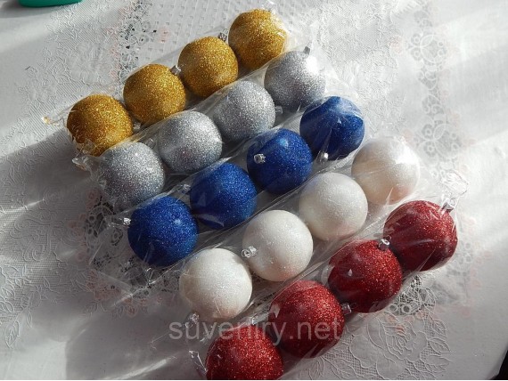 Шары для новогодней елки 8см