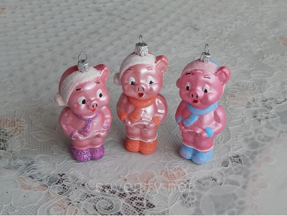 Новогодний шар на елку свинка