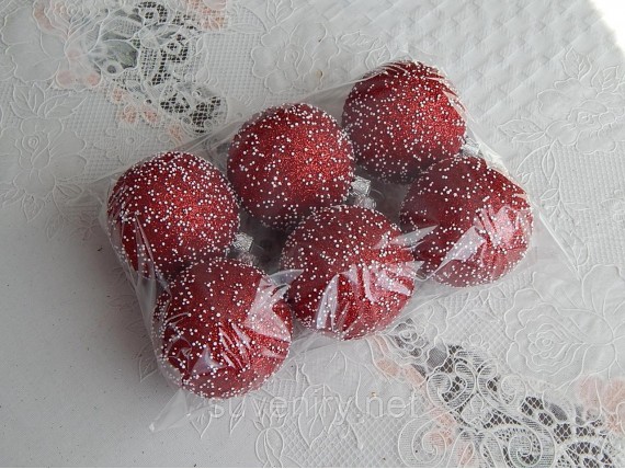 Новогодние шары на елку 6см