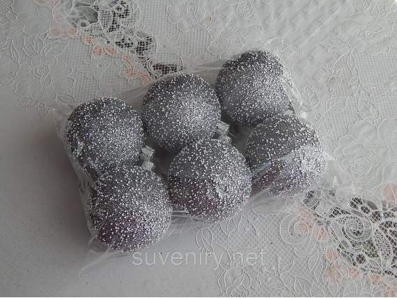 Новогодние шары на елку 6см