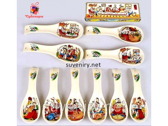 Керамическая подставка под ложку Украинский сувенир