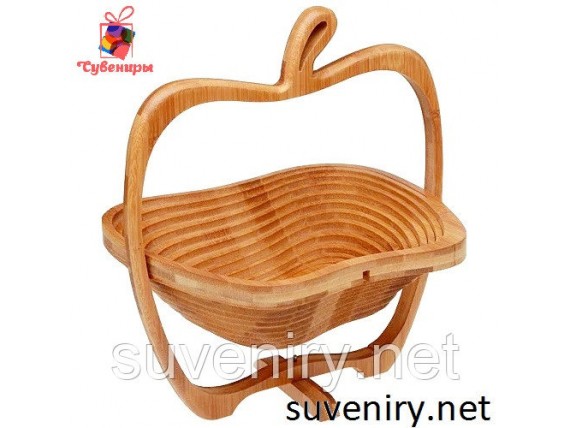 Деревянная фруктовница-конфетница большая