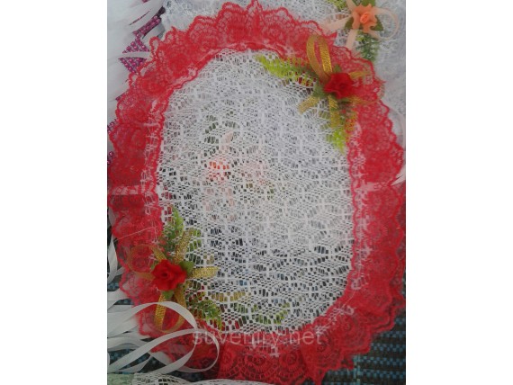 Нарядная пасхальная салфетка на детскую корзину