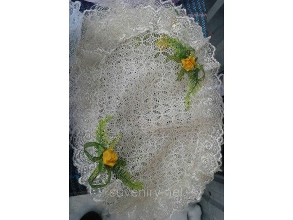 Нарядная пасхальная салфетка на детскую корзину