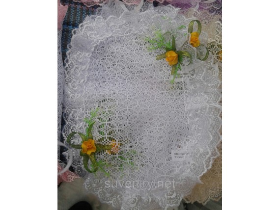 Нарядная пасхальная салфетка на детскую корзину