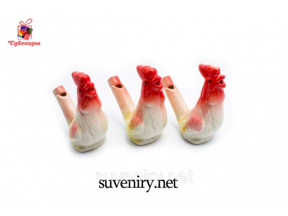 Керамическая свистулька петушок сувенир для детей