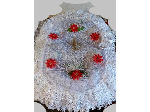 Шикарная нарядная салфетка на пасхальную корзину