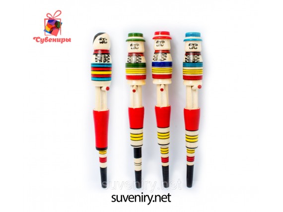 Деревянный сувенир в виде ручки с приколом