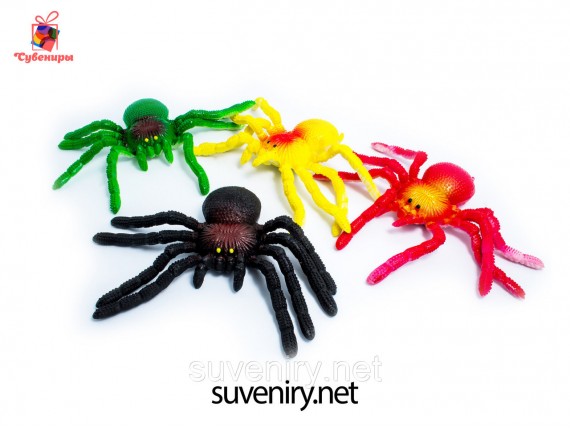 Детская игрушка паук  силиконовый разные цвета