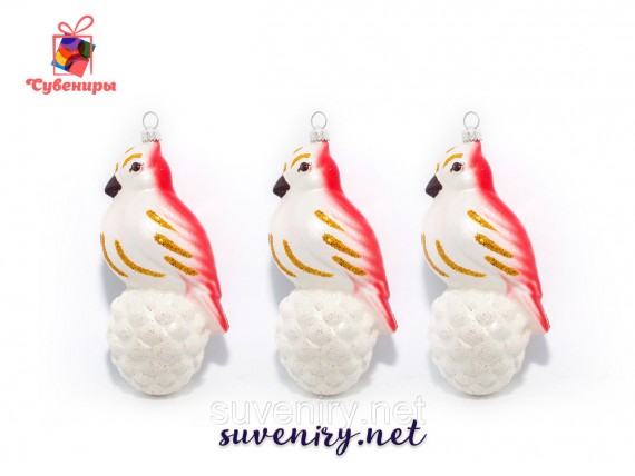 Елочная красивая новогодняя игрушка фигурка снегирь