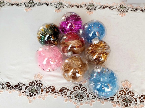 Новогодние эксклюзивные шары на елку 10см