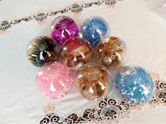 Новогодние эксклюзивные шары на елку 10см