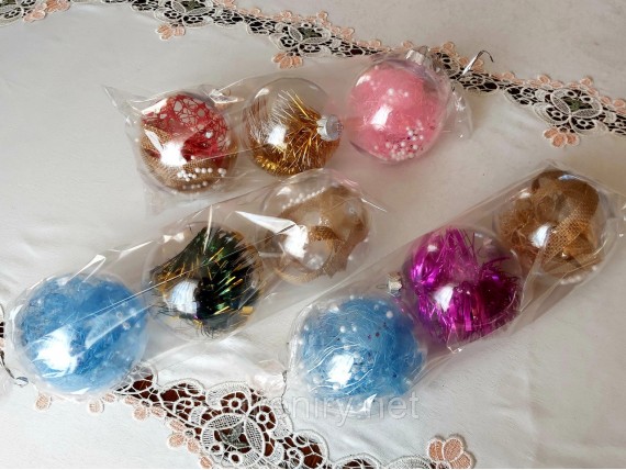 Новогодние эксклюзивные шары на елку 10см