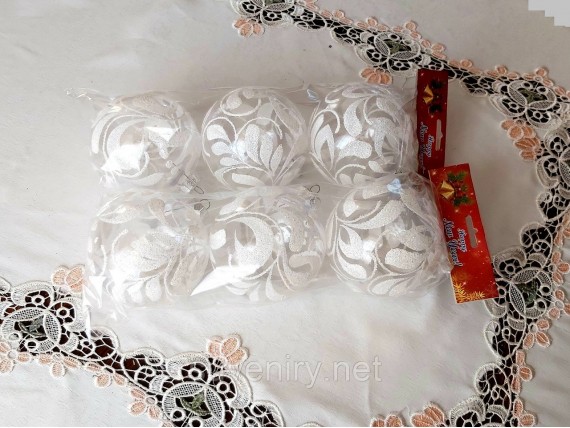 Новогодние шары на елку розпись 10см