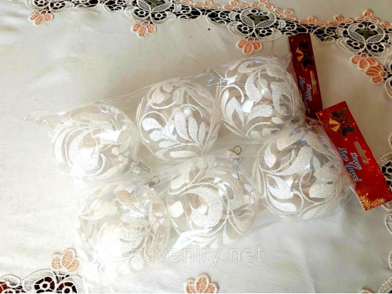 Новогодние шары на елку розпись 10см