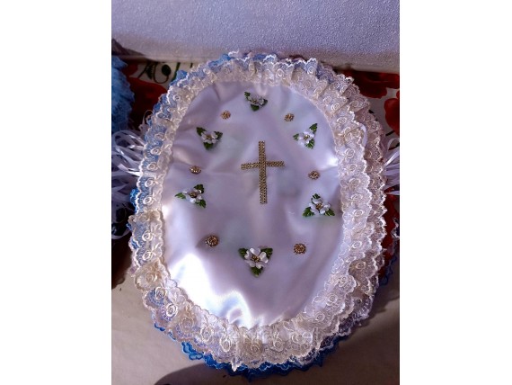 Пасхальная салфетка на корзину в разных цветах