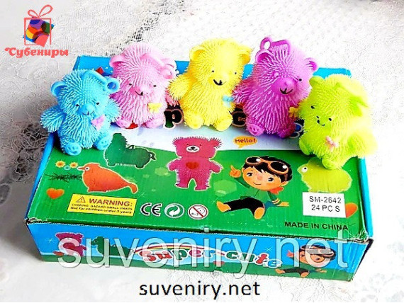 Светящая детская игрушка мишка разные цвета