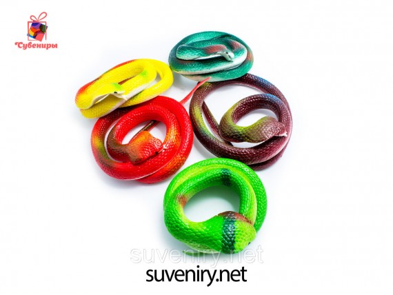 Детская игрушка змея кобра силиконовая длина 70см