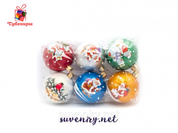 Новогодние шары на елку 6 см
