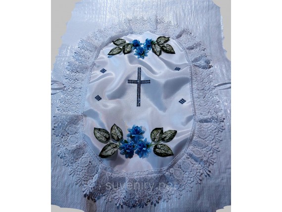 Праздничная шикарная салфетка на пасхальную корзину