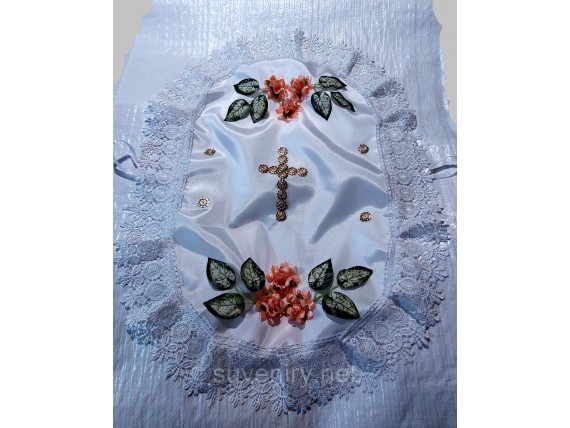 Праздничная шикарная салфетка на пасхальную корзину