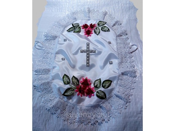 Праздничная шикарная салфетка на пасхальную корзину