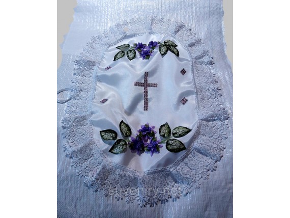 Праздничная шикарная салфетка на пасхальную корзину