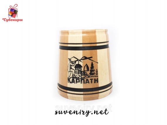 Деревянный пивной бокал для пива