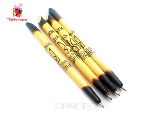 Сувенирная деревянная ручка с надписью Карпаты Украина