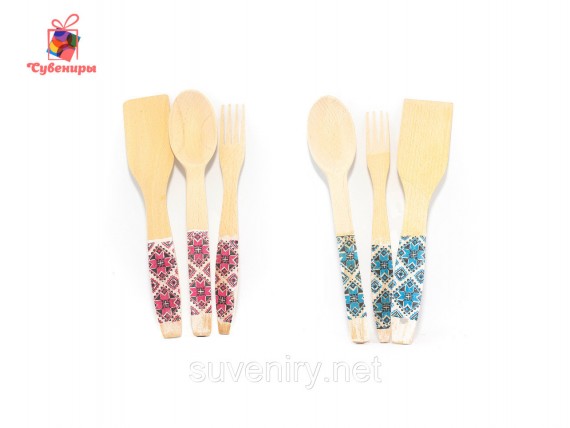 Кухонный набор лопатка, вилка и ложка