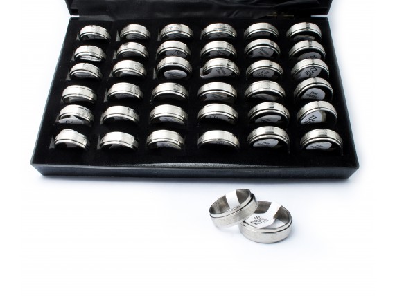 Кольца с молитвой Отче наш цвет серебро