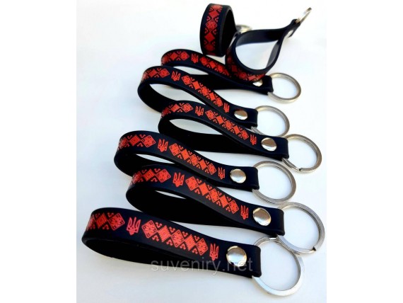 Сувенирные силиконовые брелки на ключи из Гербом Украины