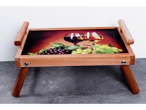 Деревянный столик - поднос для завтрака