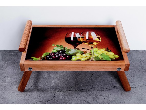 Деревянный столик - поднос для завтрака