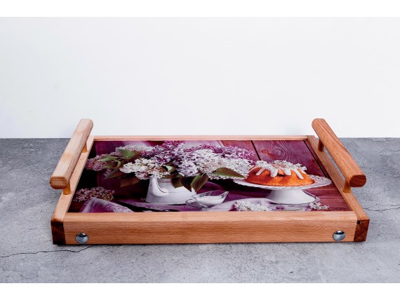 Деревянный столик - поднос для завтрака