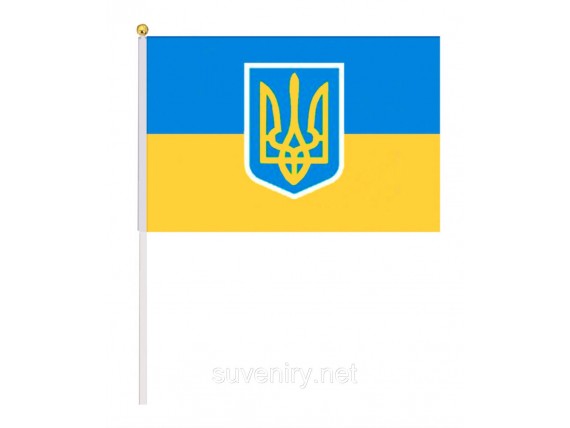 Украинский флаг в машину 20 см * 30 см