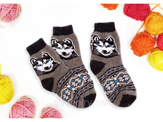 Мужские ангоровые шерстяные носки