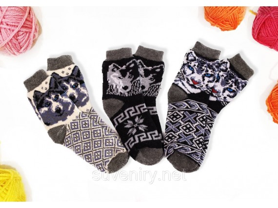 Мужские ангоровые шерстяные носки