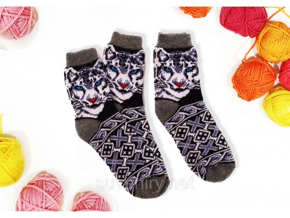 Мужские ангоровые шерстяные носки